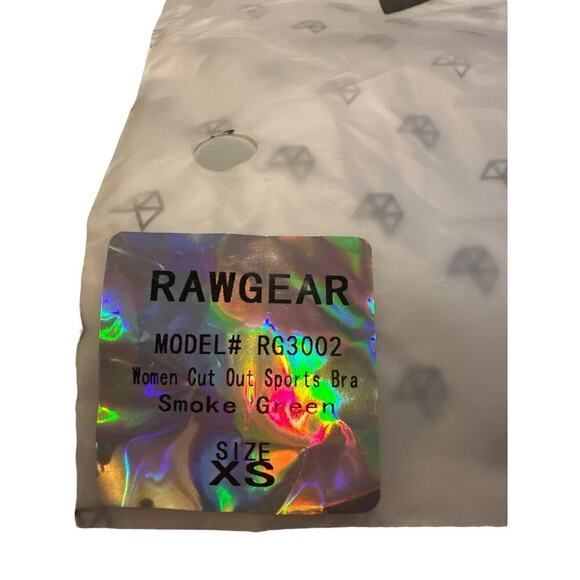Rawgear Women's Racerback Workout Yoga Cutout Sports Bra Size XS Light Green NWT - Picture 6 of 6